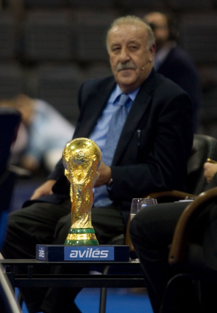 El seleccionador nacional particip� en un encuentro con numeroso p�blico en el Centro Deportivo Avil�s, en el que estuvo acompa�ado por los ex jugadores internacionales asturianos Marcelo Campanal, Eloy Alonso y Eloy Olaya, y el m�dico de la selecci�n espa�ola Oscar Celada.