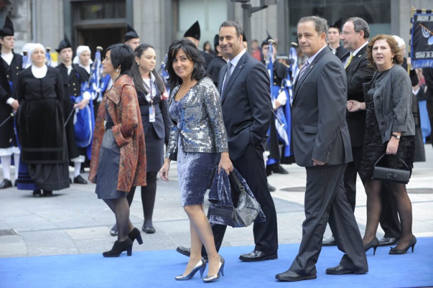 Llegada de invitados, premiados y autoridades a la ceremonia de los Premios Pr�ncipe de Asturias 2010, celebrada en el Teatro Campoamor de Oviedo