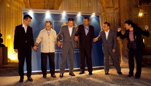 Llegada a Oviedo de los "Hroes de Fukushima", Premio Prncipe de la Concordia.