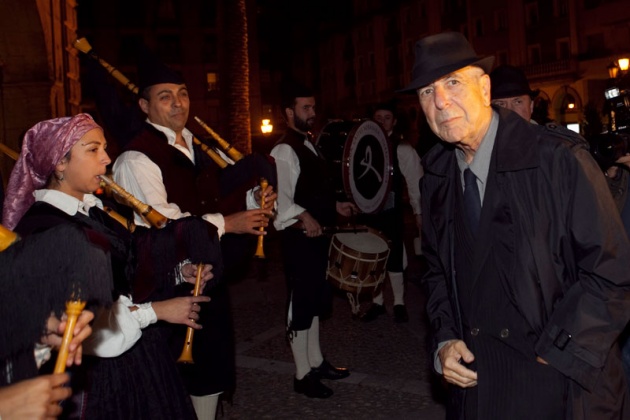 Llegada a Oviedo de Leonard Cohen, Premio Prncipe de las Letras