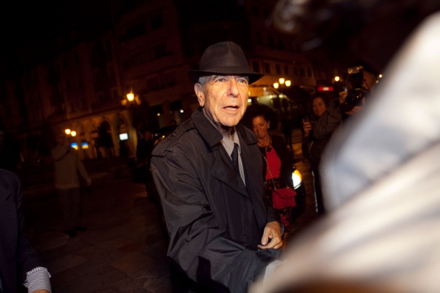 Llegada a Oviedo de Leonard Cohen, Premio Prncipe de las Letras