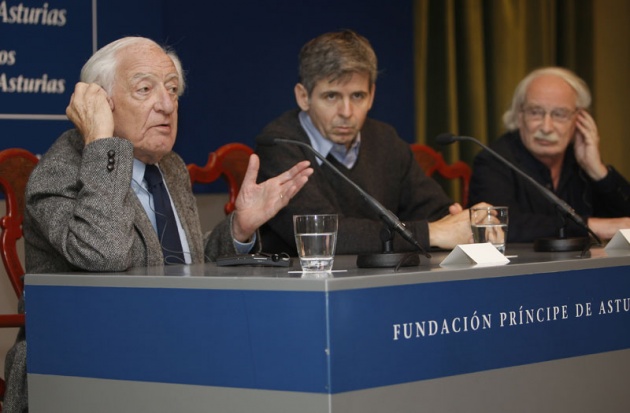 Rueda de prensa de Arturo lvarez-Buylla, Joseph Altman y Giacomo Rizzolatti, los galardonados con el Premio Prncipe de Investigacin Cientfica y Tcnica.