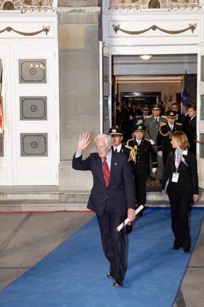 Salida de los premiados tras la ceremonia.