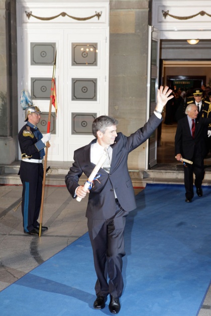 Salida de los premiados tras la ceremonia.