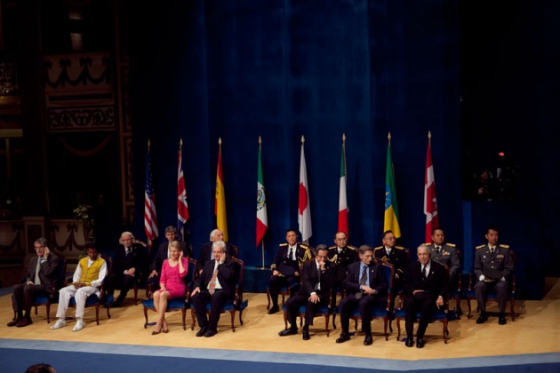 Don Felipe ha presidido, acompaado de la princesa de Asturias y en presencia de la reina, la ceremonia de entrega de la XXXI edicin de los Premios Prncipe de Asturias.