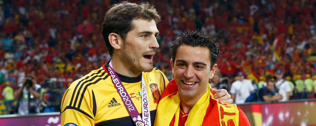 Iker Casillas y Xavi Hern�ndez