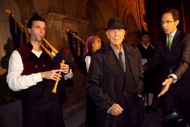 Llegada a Oviedo de Leonard Cohen, Premio Prncipe de las Letras