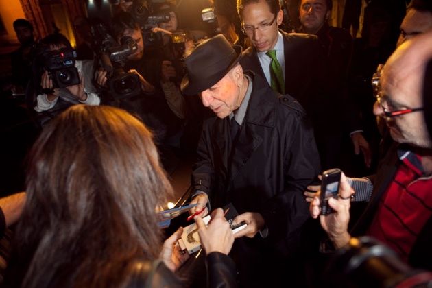 Llegada a Oviedo de Leonard Cohen, Premio Prncipe de las Letras