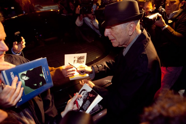 Llegada a Oviedo de Leonard Cohen, Premio Pr�ncipe de las Letras