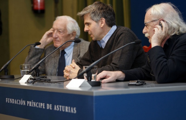 Rueda de prensa de Arturo lvarez-Buylla, Joseph Altman y Giacomo Rizzolatti, los galardonados con el Premio Prncipe de Investigacin Cientfica y Tcnica.