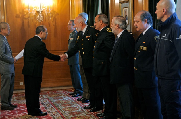 Los hroes de Fukushima, Premio Prncipe de Asturias de la Concordia, se reunieron en Oviedo con responsables de los cuerpos y fuerzas de seguridad regionales y municipales