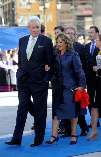 La alfombra azul se llena un ao ms de glamour antes de la ceremonia de entrega de los Premios Prncipe de Asturias 2011.