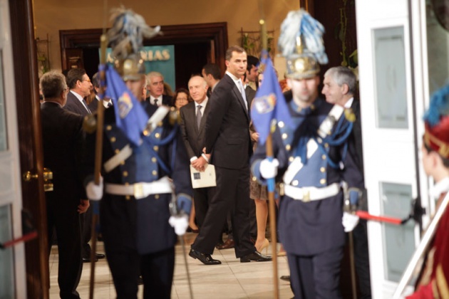 Salida de los premiados tras la ceremonia.