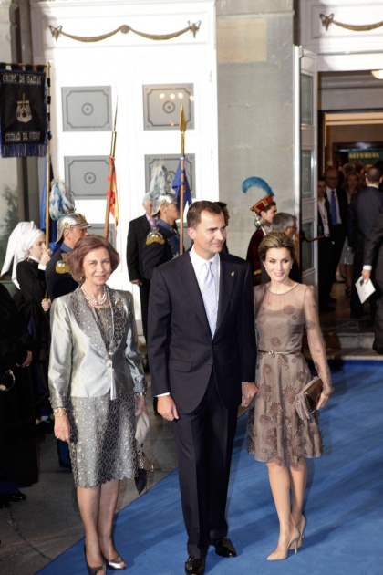 Salida de los premiados tras la ceremonia.