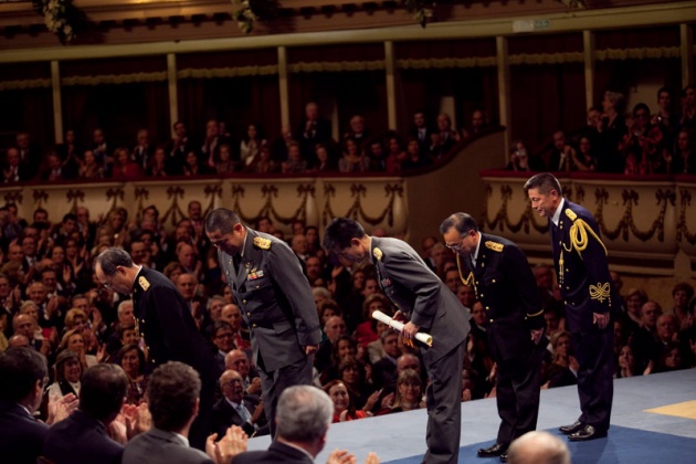 Don Felipe ha presidido, acompaado de la princesa de Asturias y en presencia de la reina, la ceremonia de entrega de la XXXI edicin de los Premios Prncipe de Asturias.