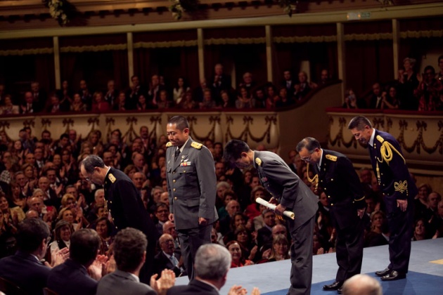 Don Felipe ha presidido, acompaado de la princesa de Asturias y en presencia de la reina, la ceremonia de entrega de la XXXI edicin de los Premios Prncipe de Asturias.