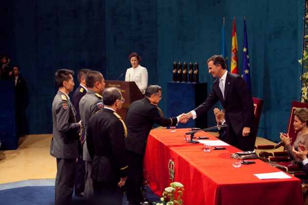 Don Felipe ha presidido, acompaado de la princesa de Asturias y en presencia de la reina, la ceremonia de entrega de la XXXI edicin de los Premios Prncipe de Asturias.