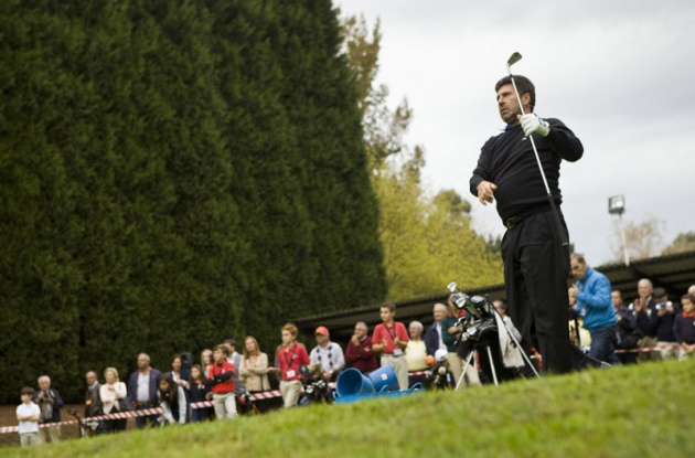 Jos Mara Olazbal, Premio Prncipe de Asturias de los Deportes, visita el Real Club de Golf de Castiello en Gijn