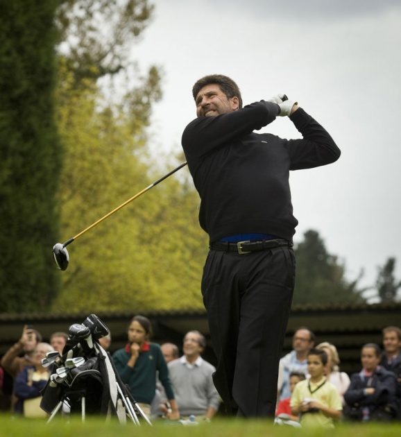 Jos Mara Olazbal, Premio Prncipe de Asturias de los Deportes, visita el Real Club de Golf de Castiello en Gijn