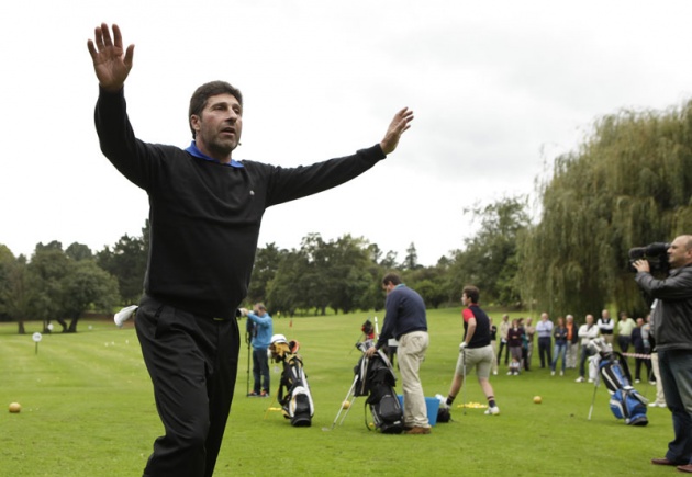 Jos Mara Olazbal, Premio Prncipe de Asturias de los Deportes, visita el Real Club de Golf de Castiello en Gijn