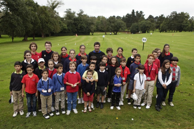 Jos Mara Olazbal, Premio Prncipe de Asturias de los Deportes, visita el Real Club de Golf de Castiello en Gijn