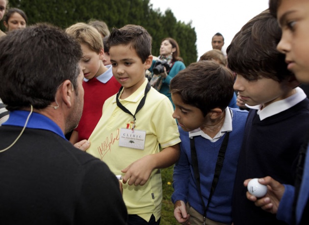 Jos Mara Olazbal, Premio Prncipe de Asturias de los Deportes, visita el Real Club de Golf de Castiello en Gijn