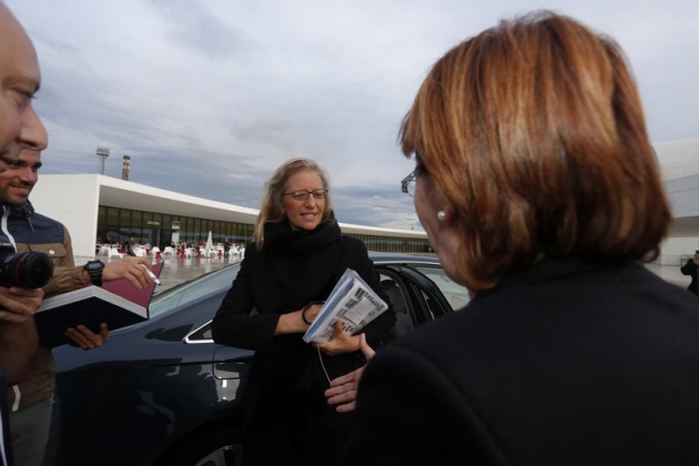 La fotgrafa Annie Leibovitz, Premio Prncipe de Asturias de Comunicacin y Humanidades, visita el Centro Niemeyer en Avils