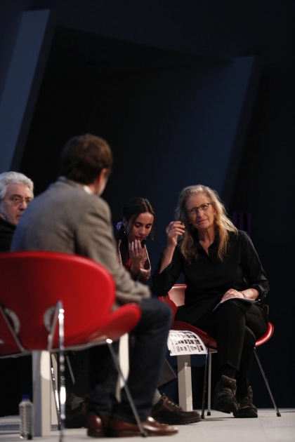 La fotgrafa Annie Leibovitz, Premio Prncipe de Asturias de Comunicacin y Humanidades, visita el Centro Niemeyer en Avils