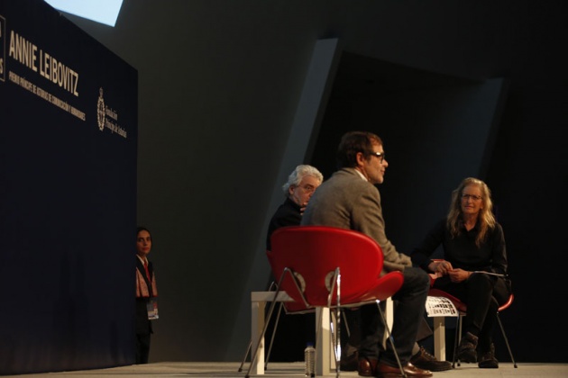 La fotgrafa Annie Leibovitz, Premio Prncipe de Asturias de Comunicacin y Humanidades, visita el Centro Niemeyer en Avils