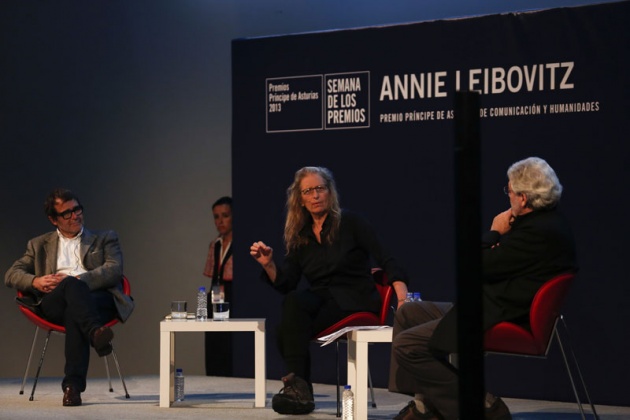 La fotgrafa Annie Leibovitz, Premio Prncipe de Asturias de Comunicacin y Humanidades, visita el Centro Niemeyer en Avils