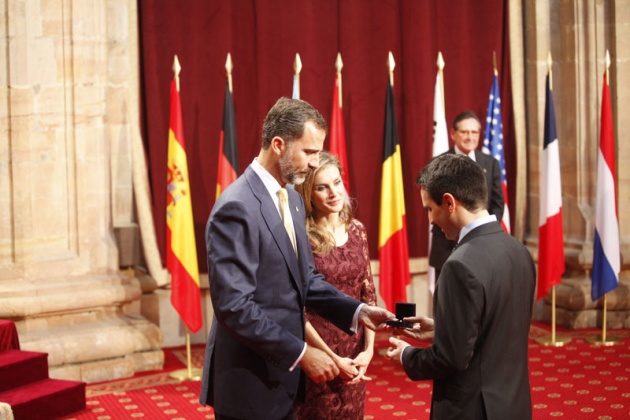 Recepcin de los Prncipes a los premiados con los Premios Prncipe de Asturias 2013