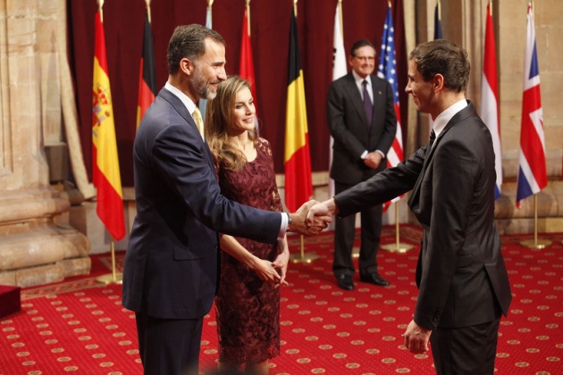 Recepcin de los Prncipes a los premiados con los Premios Prncipe de Asturias 2013