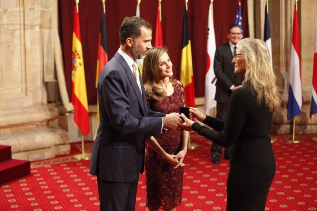 Recepcin de los Prncipes a los premiados con los Premios Prncipe de Asturias 2013
