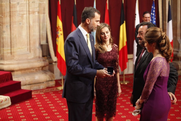 Recepcin de los Prncipes a los premiados con los Premios Prncipe de Asturias 2013