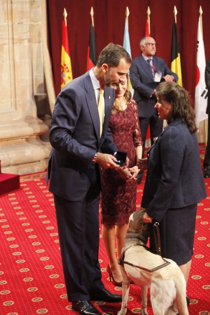 Recepcin de los Prncipes a los premiados con los Premios Prncipe de Asturias 2013