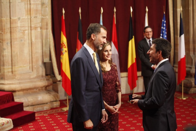 Recepcin de los Prncipes a los premiados con los Premios Prncipe de Asturias 2013