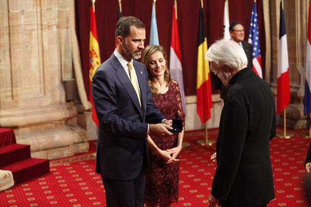 Recepcin de los Prncipes a los premiados con los Premios Prncipe de Asturias 2013