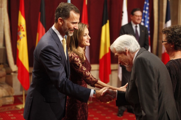 Recepcin de los Prncipes a los premiados con los Premios Prncipe de Asturias 2013