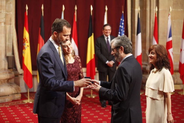 Recepcin de los Prncipes a los premiados con los Premios Prncipe de Asturias 2013