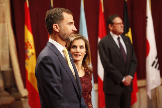 Recepcin de los Prncipes a los premiados con los Premios Prncipe de Asturias 2013