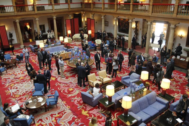 Ambiente en el Hotel de la Reconquista la maana de los Premios Prncipe de Asturias 2013