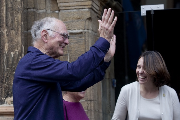 Llegada a Oviedo de Galen D. Stucky, Premio Prncipe de Asturias de la Ivestigacin Cientfica y Tcnica 2014