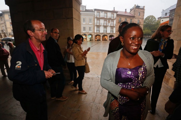 Caddy Adzuba, Premio Prncipe de Asturias de la Concordia 2014, charla en el Teatro Palacio Valds de Avils