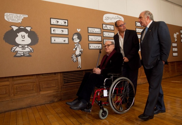 El humorista grfico ha inaugurado la exposicin "Quino por Mafalda" en el edificio Histrico de la Universidad de Oviedo