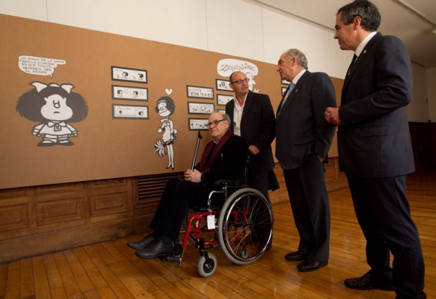 El humorista grfico ha inaugurado la exposicin "Quino por Mafalda" en el edificio Histrico de la Universidad de Oviedo