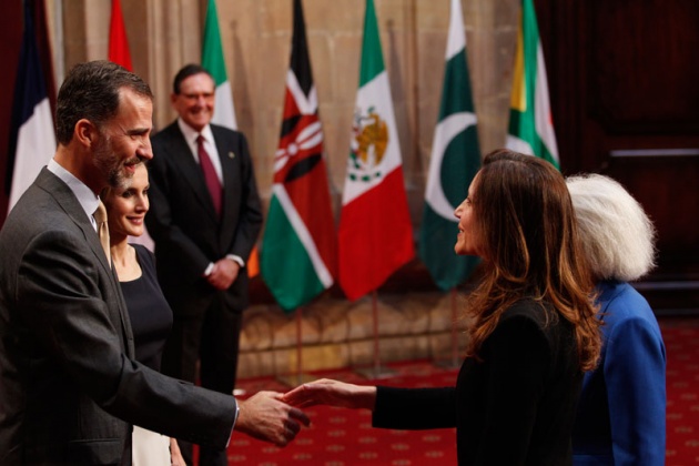 Los Prncipes reciben a los premiados en el hotel de la Reconquista