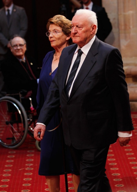 Los Prncipes reciben a los premiados en el hotel de la Reconquista