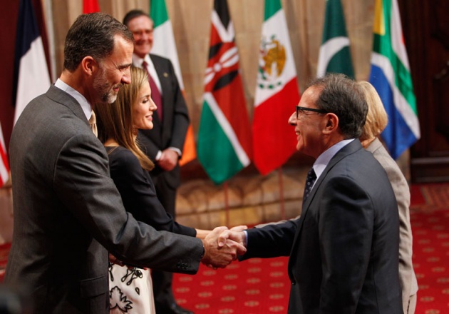 Los Prncipes reciben a los premiados en el hotel de la Reconquista