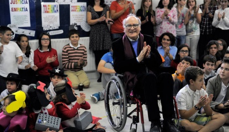 Fiesta de fin de curso para Quino en el colegio de Fozaneldi